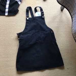 Black overall dress